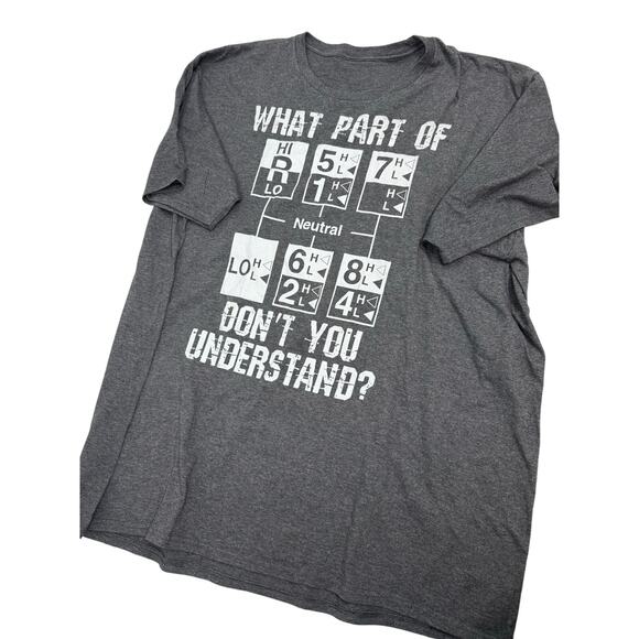 T-Shirt Men 2xl gray What Part of --- Don't you Understand? short-sleeve - Picture 1 of 4
